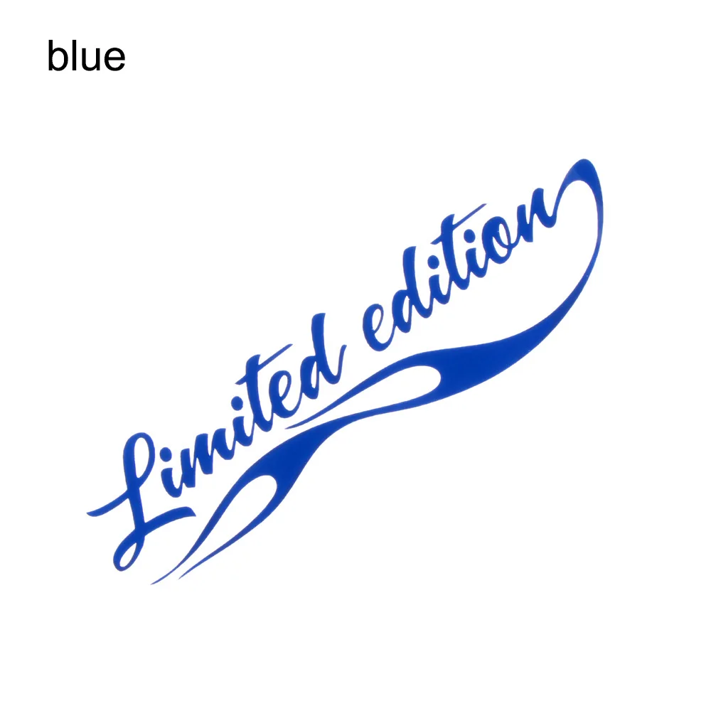 Waterproof 16CM*4.2CM Black/White/Red/Yellow/Blue Badge  Car Sticker Limited Edition Decal