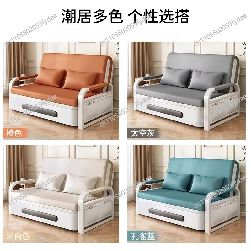 Sofa Bed Folding Dual-Purpose Single Integrated Living Room Balcony Folding Bed Small Apartment Multi-Functional Telescopic view 6