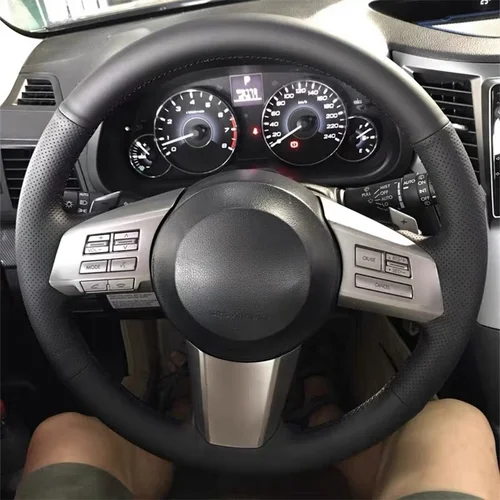 Cubierta de microfibra para volante de coche, accesorio para Subaru Outback Legacy 2009, 2010, 2011, 2012