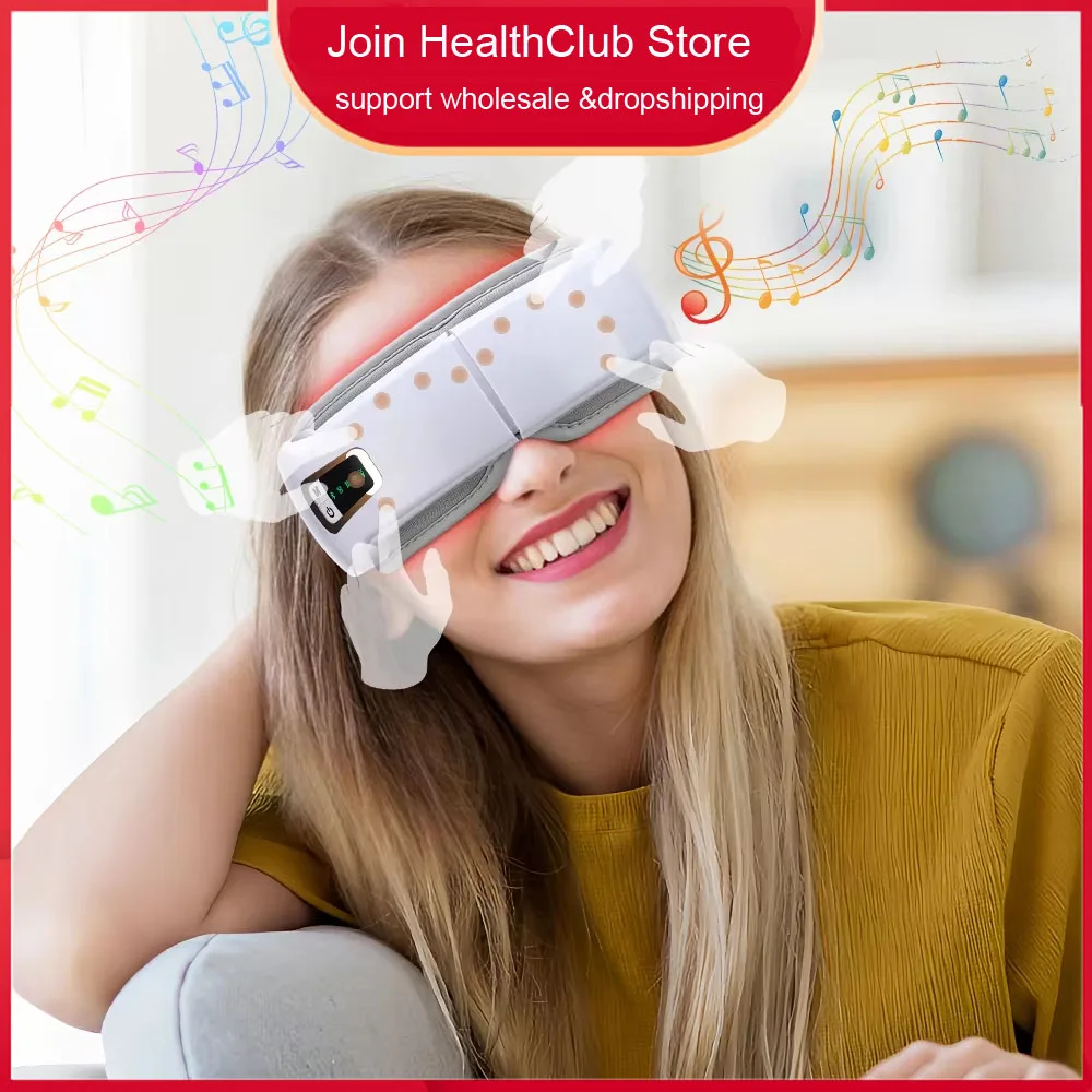 

Electric Smart Eye Massager Instrument Hot Compress Vibration Rechargeable Bluetooth Music Eyemask Fatigue Relief Help Sleept