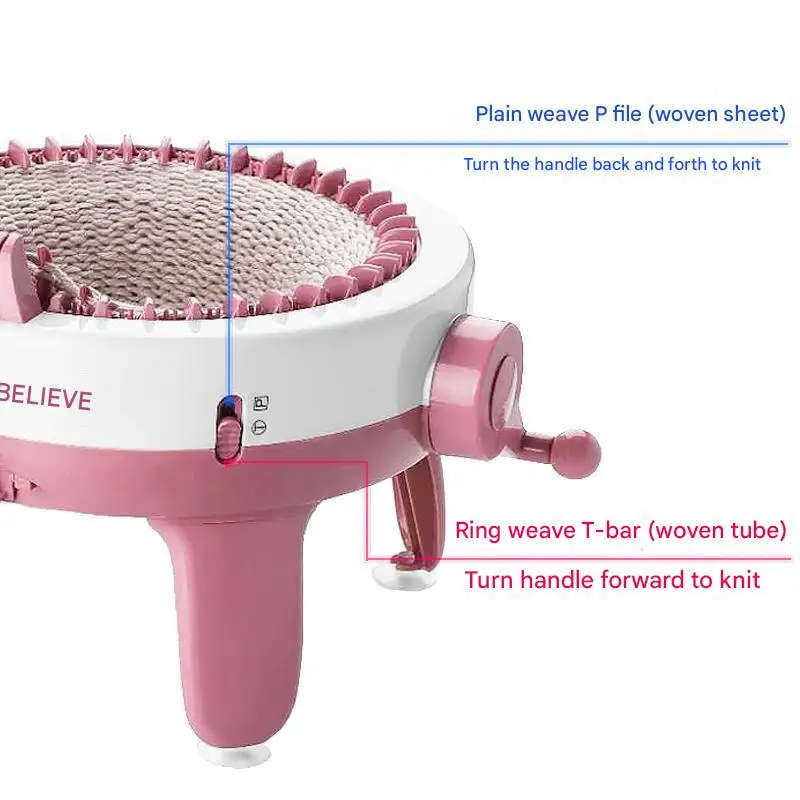 Handmade Knitting Machine, Sweaters, Scarves, Hats, Pet Clothes, Hand-Operated Loom, Handmade, Portable Children's DIY Knitting