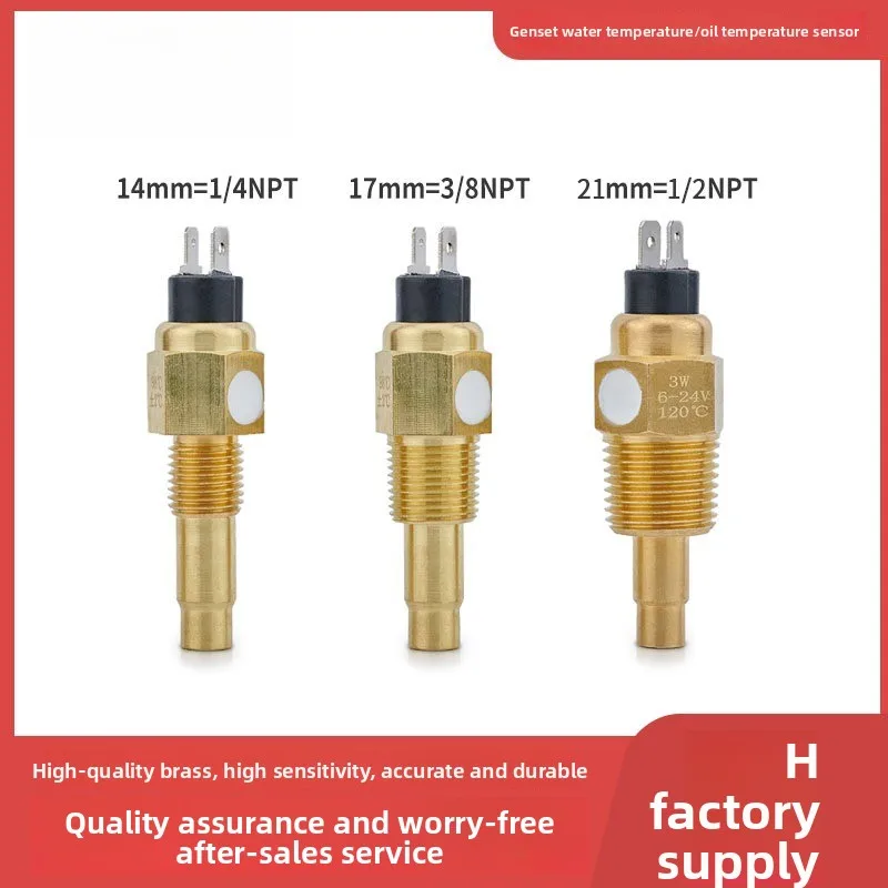 Water Temperature and Oil Temperature Sensor Extended Version Diesel Generator Set Temperature Sensor