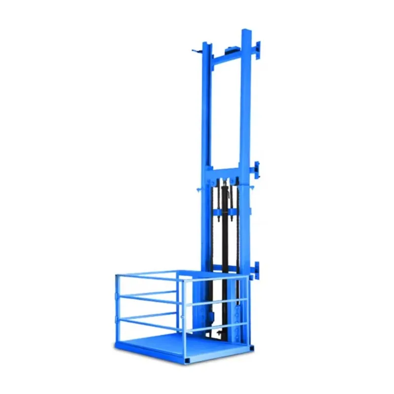 Wall-mounted industrial household cargo lift Platform lift Warehouse small hydraulic double-guide cargo