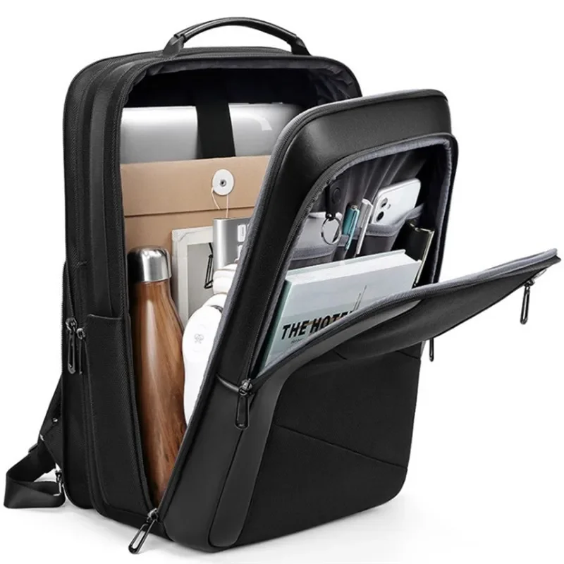 High End Business Computer Bag Extended 15.6 Inch Laptop Tablet Travel Backpack Scalable Waterproof Mobile Phone Charging Port