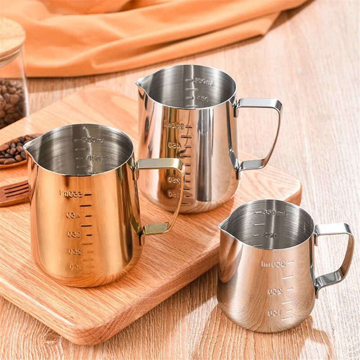 Latte Art Cup Stainless Steel Latte Art Cylinder Graduated Cup Coffee Latte Art Cylinder Coffee Utensils