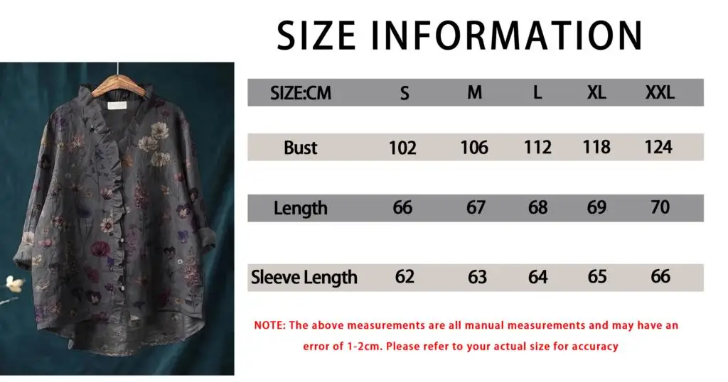 Ladies' printed long sleeved shirt with ruffled neckline, featuring a vintage artistic and Retro artistic and leisure style