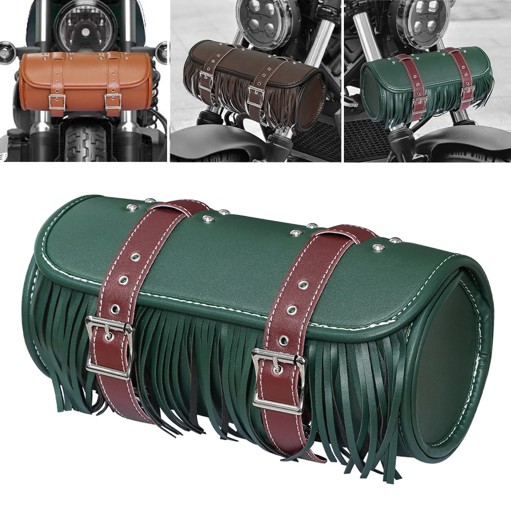 

Motorcycle Side Bag Universal Retro Front fork Bag Motorbike Tail Bag Electric Vehicle Hanging Bag For HONDA CM300 500
