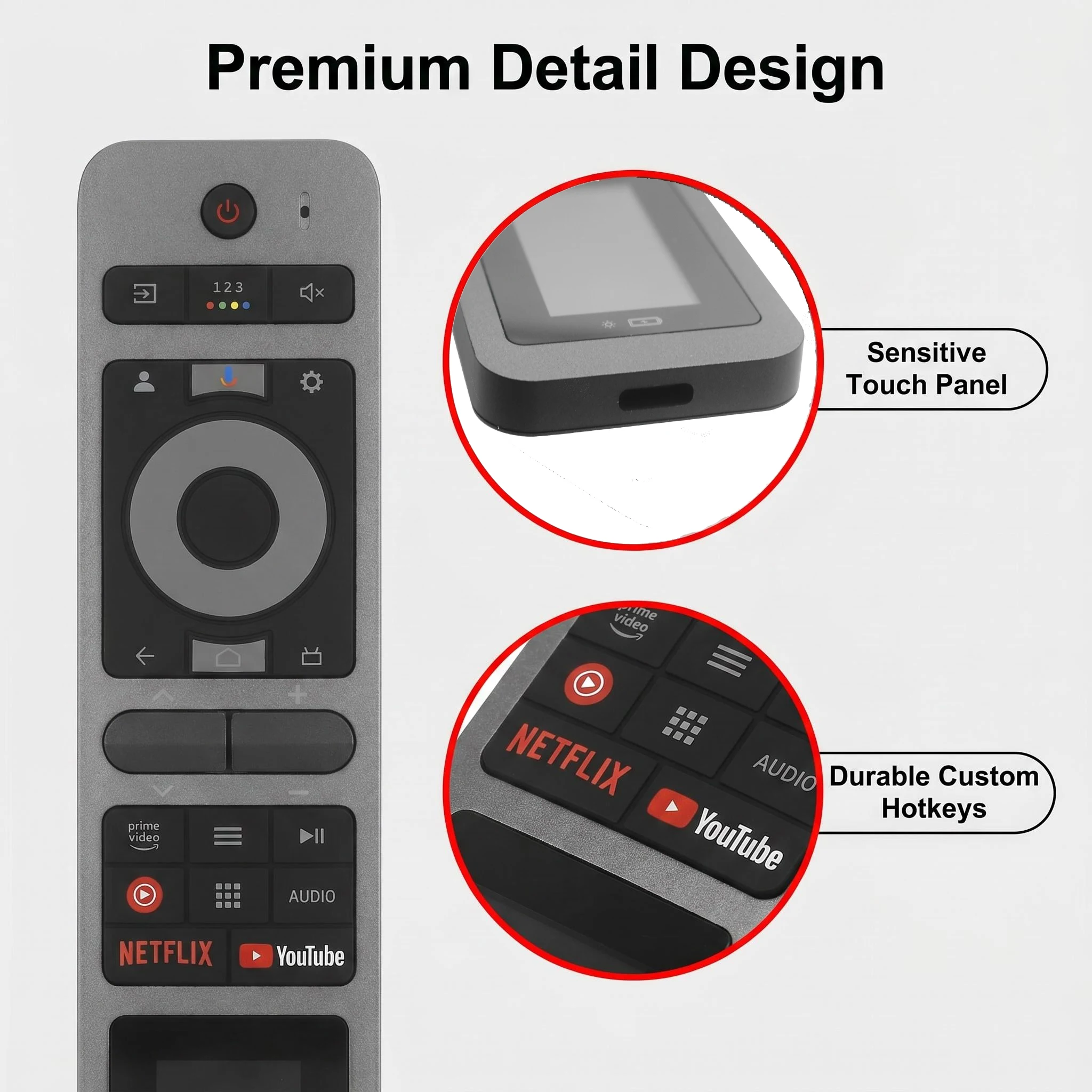 FAZV Solar Voice Remote for Haier HTR-U35G H32/43/50/55/58/65K66UG H75P7UX AQUA H65/75M95EUX OLED Smart TV