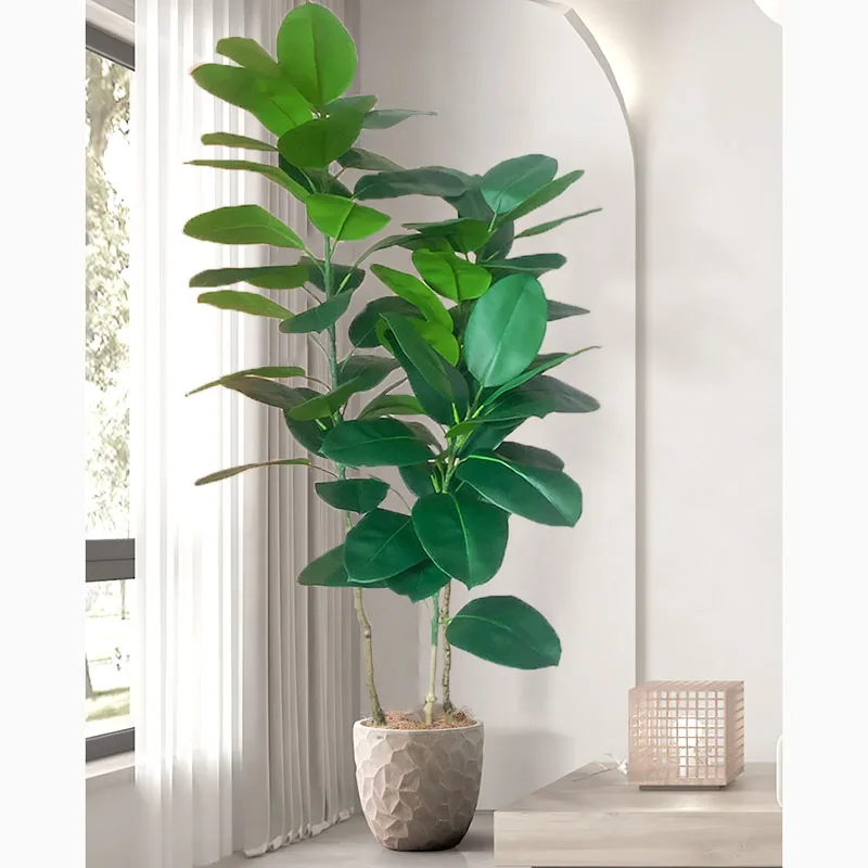 3-5.9FT Large Artificial Fiddle Leaf Fig Tree Plastic Ficus Lyrata Fake Plant for Office House Farmhouse Living Room Home Decor