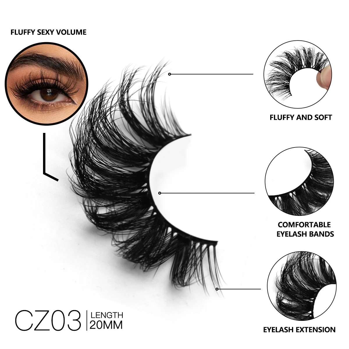 GROINNEYA Lashes Mink Fluffy 5/7 Pairs Eyelashes Long Lasting Wispy Natural Lashes Dramatic Volume lashes Extension Thick Long