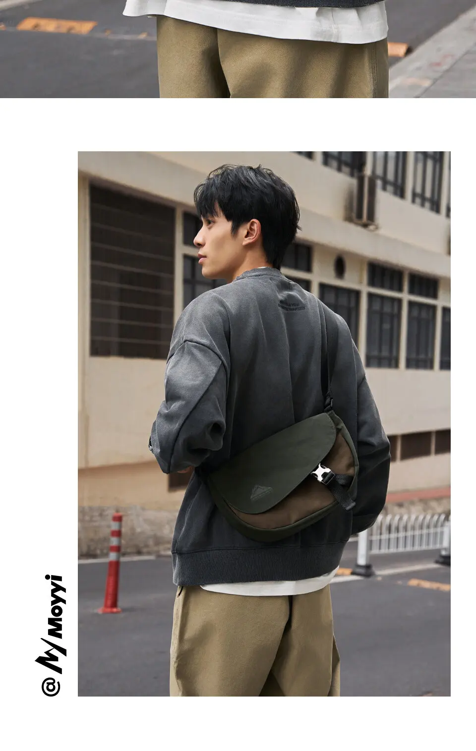 MOYYI Lightweight Messenger Bag For Men Casual Anti Theft Pocket YKK Zipper Water Resistant Oxford Crossbody Bag For Commuter