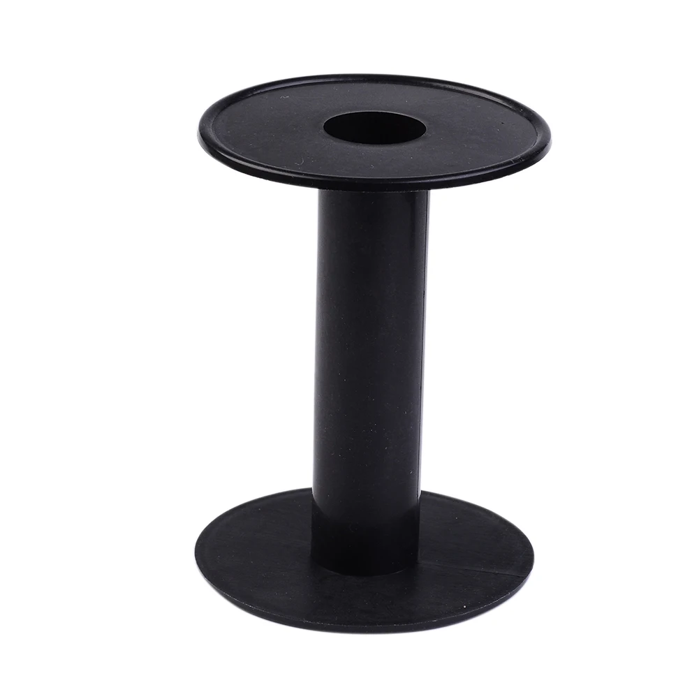 10pcs Plastic Spools Wheel Black Empty Wire Bobbins Round for Beading Cord String Ribbon Jewelry Accessories F80