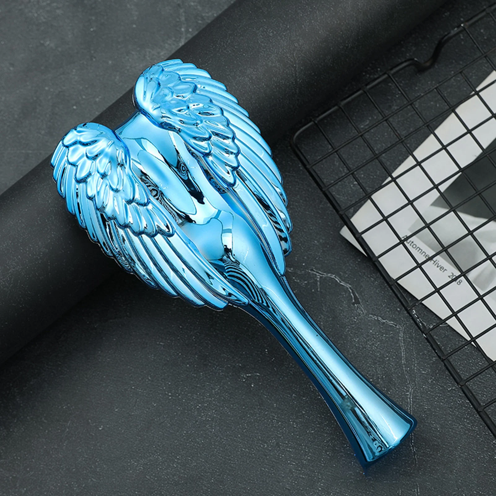 Picture 6: Household Massage Hair Comb Elegant Angel Wing Wide Teeth Comb Hair Brush for Women Men Kids Boys Girls