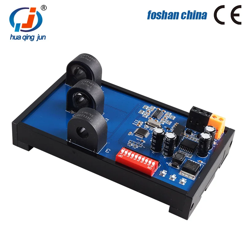 Huaqingjun 3-Channel RS485 AC Current Transformer Detection 0-50A Module Modbus RTU Communication for Current Data Acquisition