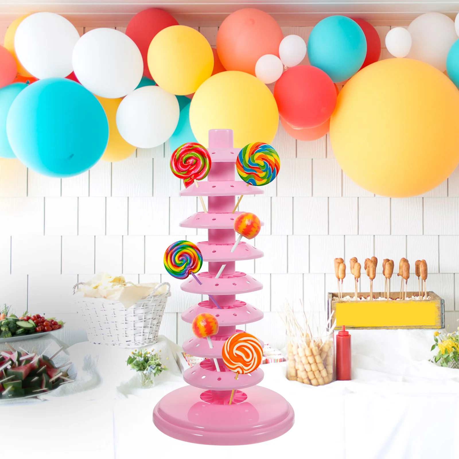 Candy Rack Lollipop Holder Displaying Supply Cake Pops Stand Store Desktop Mold Plastic Accessory