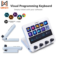 MRSVI N4 Programmable Desktop Console Panel Controller Keyboard With Silk Slide Touch Custom Lcd Button Icon For Computer,Office