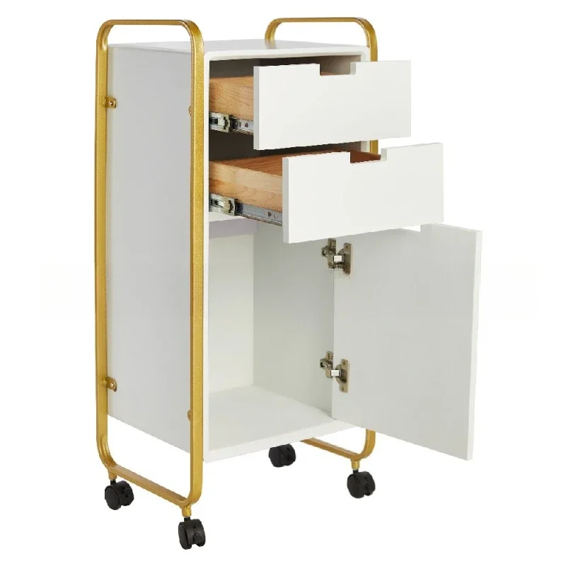 

Platinum Barber Cart Hair Salon Toolbox Tool Cart Hair Salon Cart with Wheels Barber Shop Storage Shelf