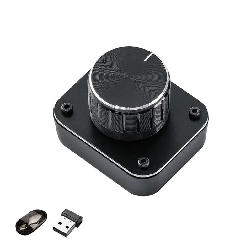 

New!Volume Controller Single Knob Volume Controller USB Volume Controller Wireless Volume Controller Black