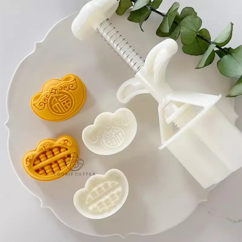 2Pcs/Set 30g 75g Chinese Ingot Shape Moon Cake Press Mold Abacus Cookie Cutter Pastry Dessert Cake DIY Homemade Kitchen Gadgets