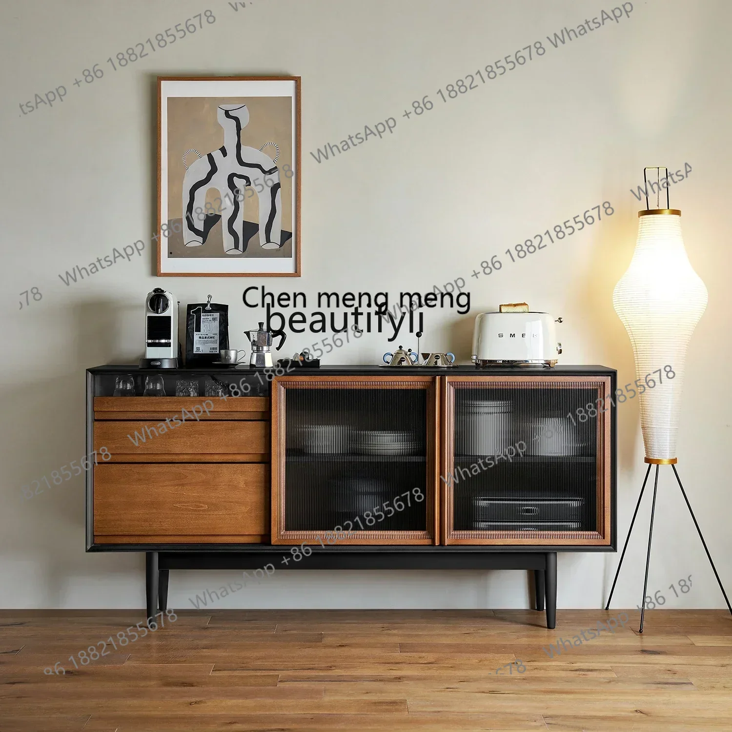 SS new style ss7486 Edge French retro solid wood living room coffee corner storage chestss 7486