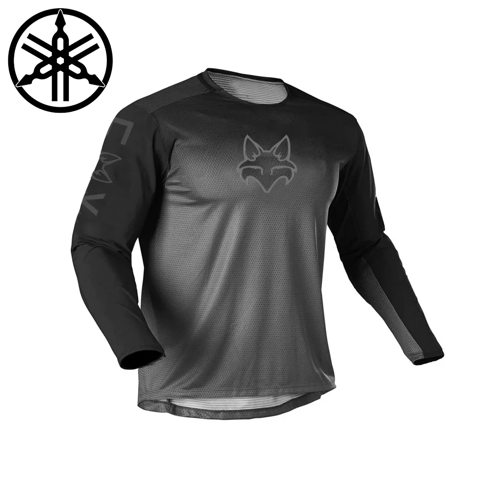 2025 جديد الرجال النساء موتوكروس قميص ركوب الدراجات الخريف الشتاء ياماها الثعلب دراجة نارية دراجة هوائية جبلية موتوكروس قميص طويل الأكمام #2