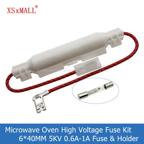 5KV 전자 레인지 고전압 퓨즈 키트 6*40MM 0.6A 0.65A 0.7A 0.75A 0.8A 0.9A 1A 5000V 유리관 퓨즈 및 범용 퓨즈 홀더
