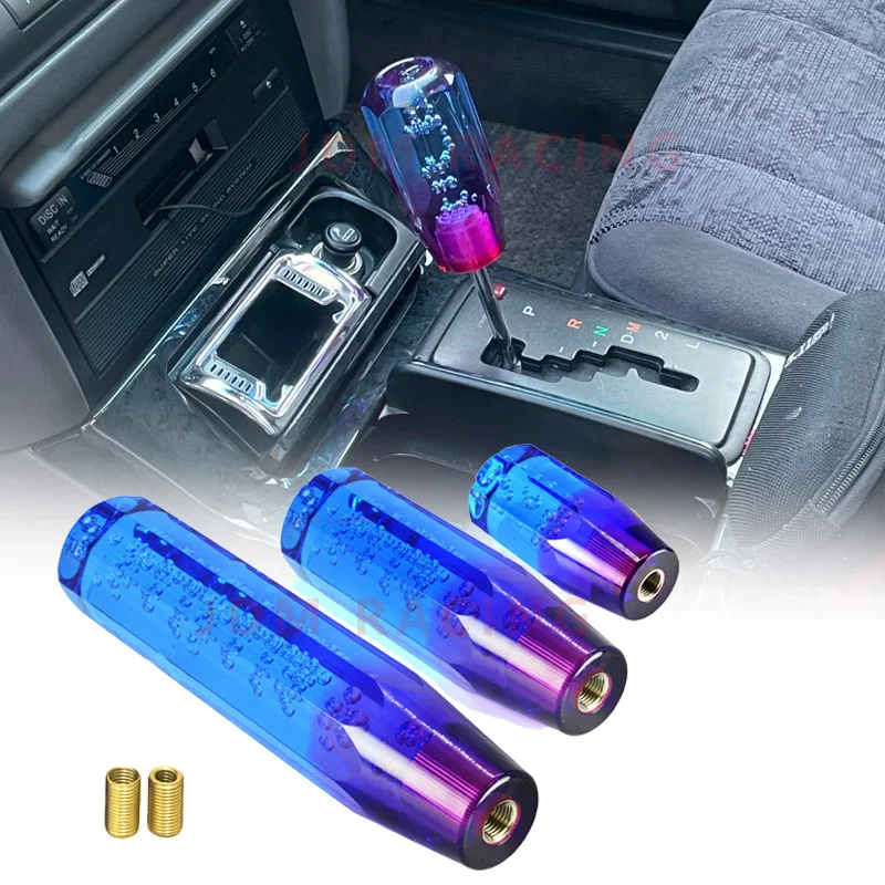 10/15/20cm Blue Purple Shift Knob Crystal Transparent Gear Shift Knob Car Modification Universal Manual Automatic Shift Knob 