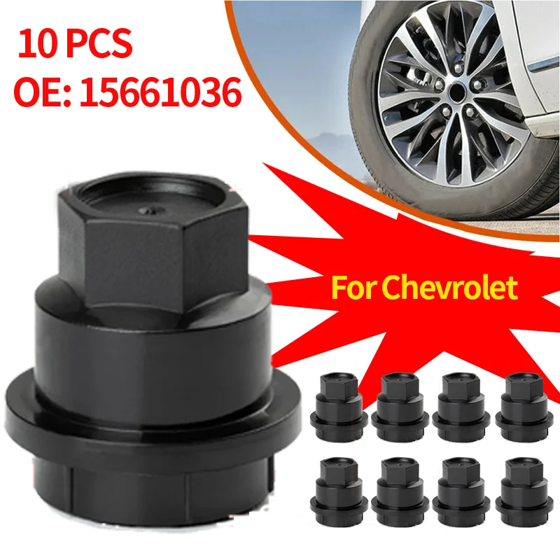 10/20pcs Black Plastic Wheel Lug Nut Covers Cap 560-5208 For Chevrolet S10 Blazer For Gmc Wheel Car Valve Cap Tire Cap 15661036