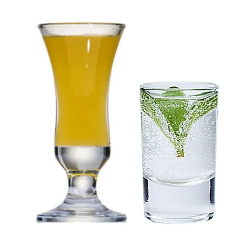 Small Glass 30-50ml Wild Grid Shot Glass Bar Home Bullet Glass Cup Vodka Rum Sake Whiskey Wine Cup Swallow Spirits Tope Cup