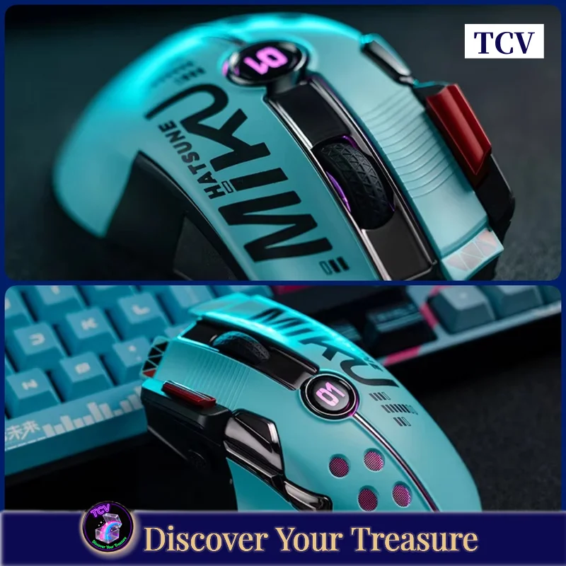 

Tcv Hatsune Miku Gaming Mouse Usb 2.4g Wireless Rgb Light Up 12000 Dpi Ergonomic Mice For Pc Laptop Desktop Computer Gamer