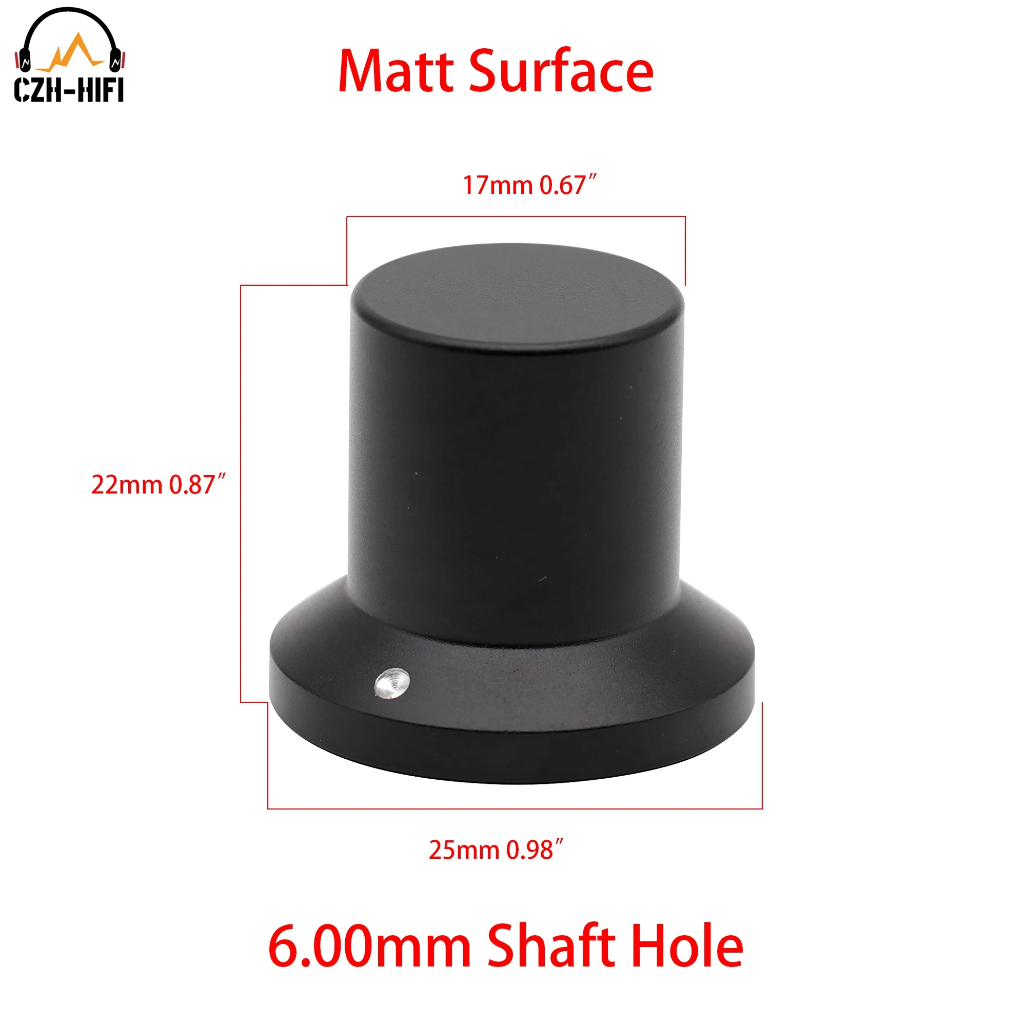 1pc 25mm Solid Aluminum Volume Control Knob Button Cap Hat Pointer Potentiometer Amplifier DAC Turntable 6mm Shaft Hole Sound