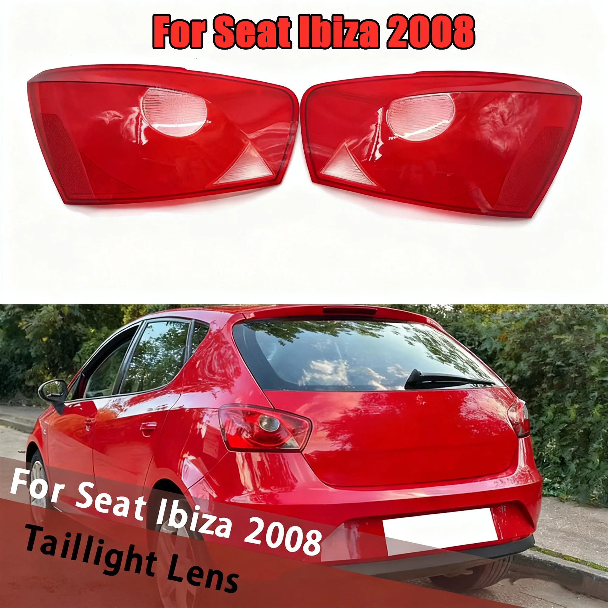 For Seat Ibiza 2008 Rearlight Cover Taillight Shell Lens Car Taillamp Housing Transparent Replace Original Lampshade Lampcover