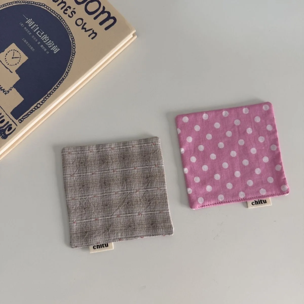 Retro Polka Dot Series Multicolor Korean Cotton Coaster Square Table Cloth Heat Insulation Mat Coffee Cup Placemat Table Decor