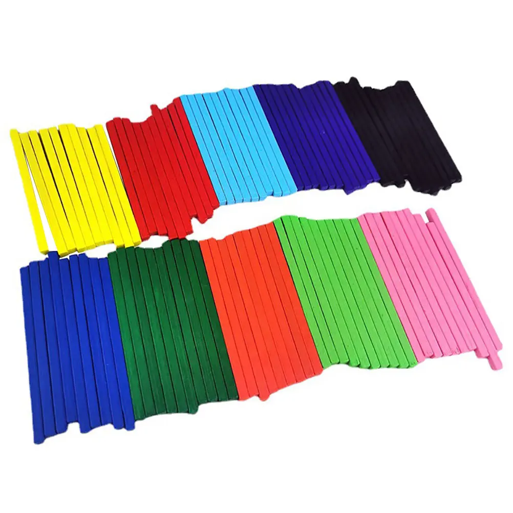 

Набор цветных счетных палочек: безопасные, полированные математические манипулятивы для детей, счетные палочки для начальной школы, сложение и вычитание