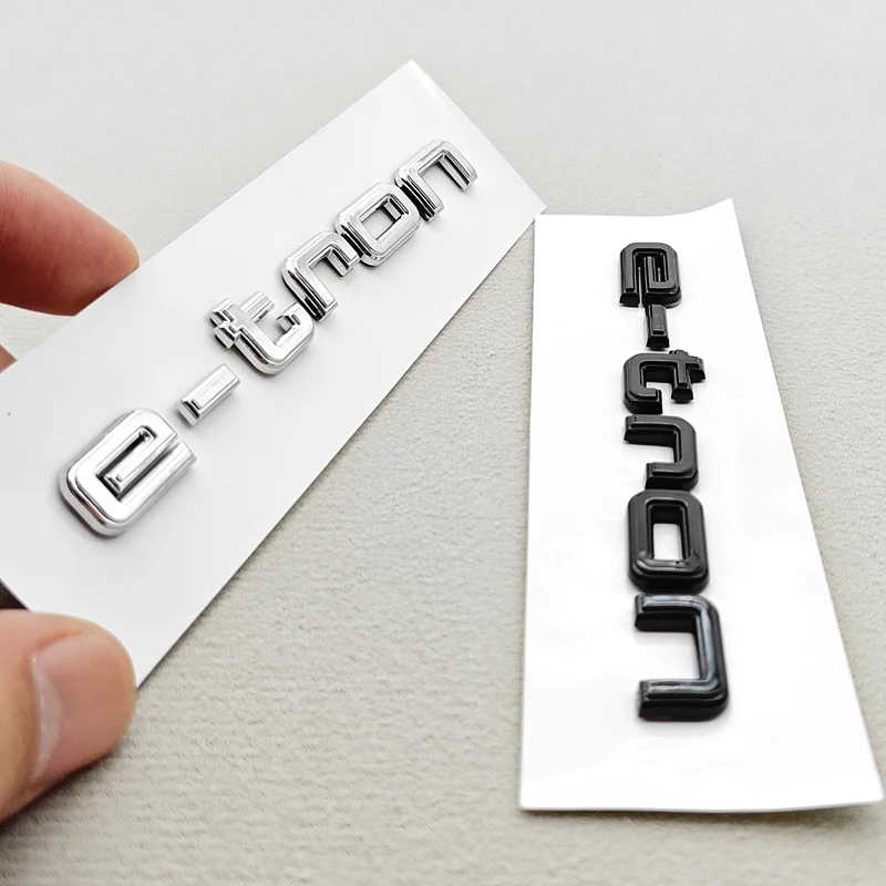 3D ABS Auto Letters e-tron Logo Kofferbak Badge Emblem Decals Sticker Voor Audi e-tron 30 40 45 50 55 Q4 Q8 GE FZ JK1 Accessoires