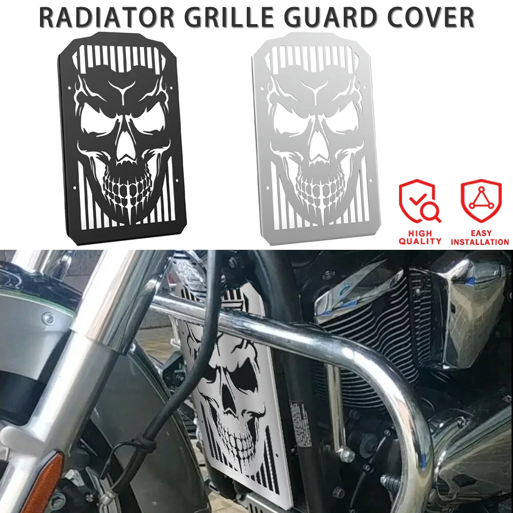 Motorcycle Radiator Guard Grille Cover Protection FOR KAWASAKI Vulcan 900 VN900 Custom 2007-2022-2023-2024 Aluminium Accessories