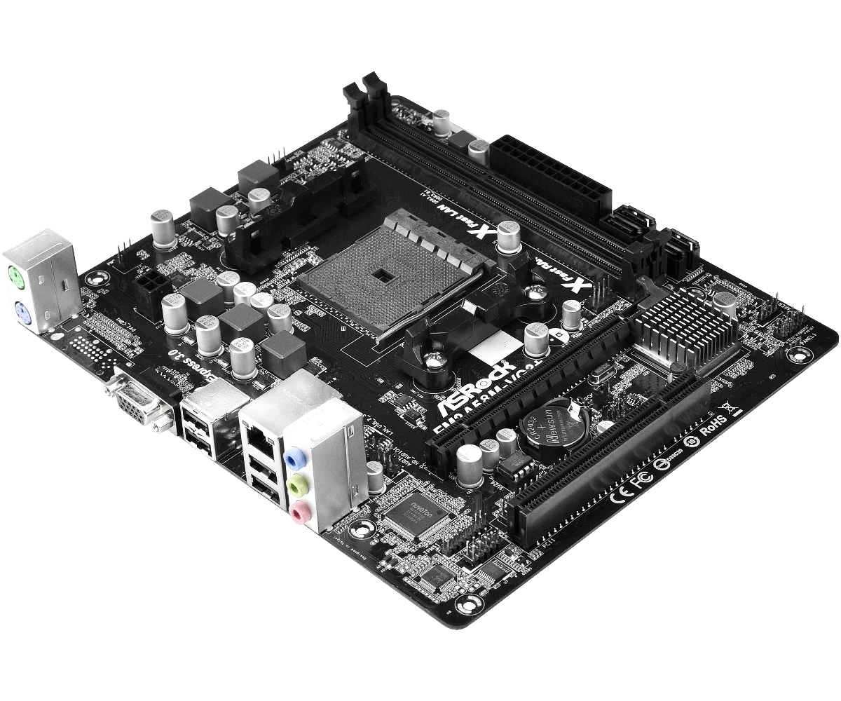 ASRock FM2A58M-VG3 + 마더보드 소켓 FM2 + AMD A58 DDR3 32GB PCI-E 3.0 SATA III VGA 마이크로 ATX 지지대 A10 AD680 A10 AD7800 cpu