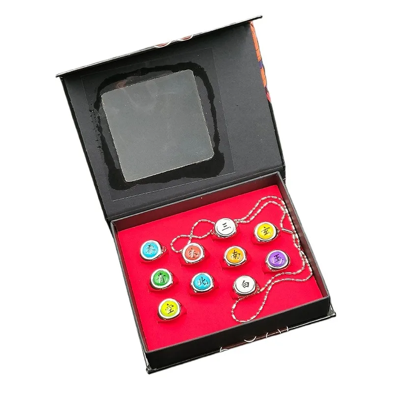 Naruto 10 Stück Akatsuki Ringe Anime Itachi Figur Cosplay Action Zubehör Jewerly Coole Jungen Spielzeug Geburtstage Geschenke