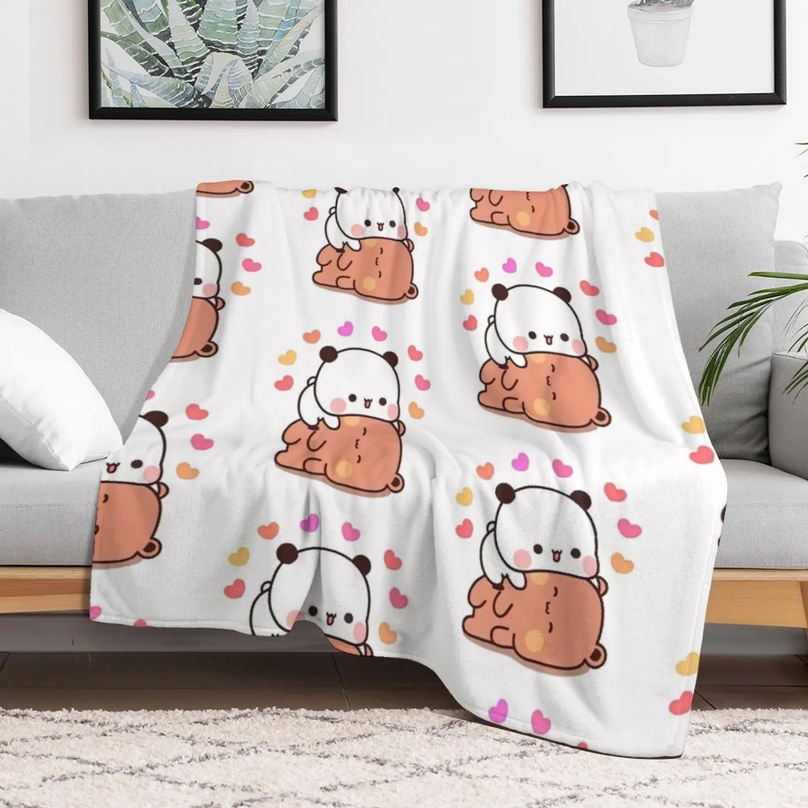 PANDA BEAR, bubu dudu Cuddling Throw Blanket