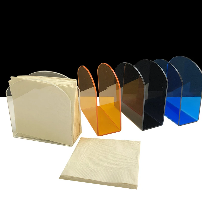 Porta tovaglioli in acrilico trasparente, porta fazzoletti, dispenser, porta asciugamani di carta, cucina, ristorante, supporto verticale dal design moderno