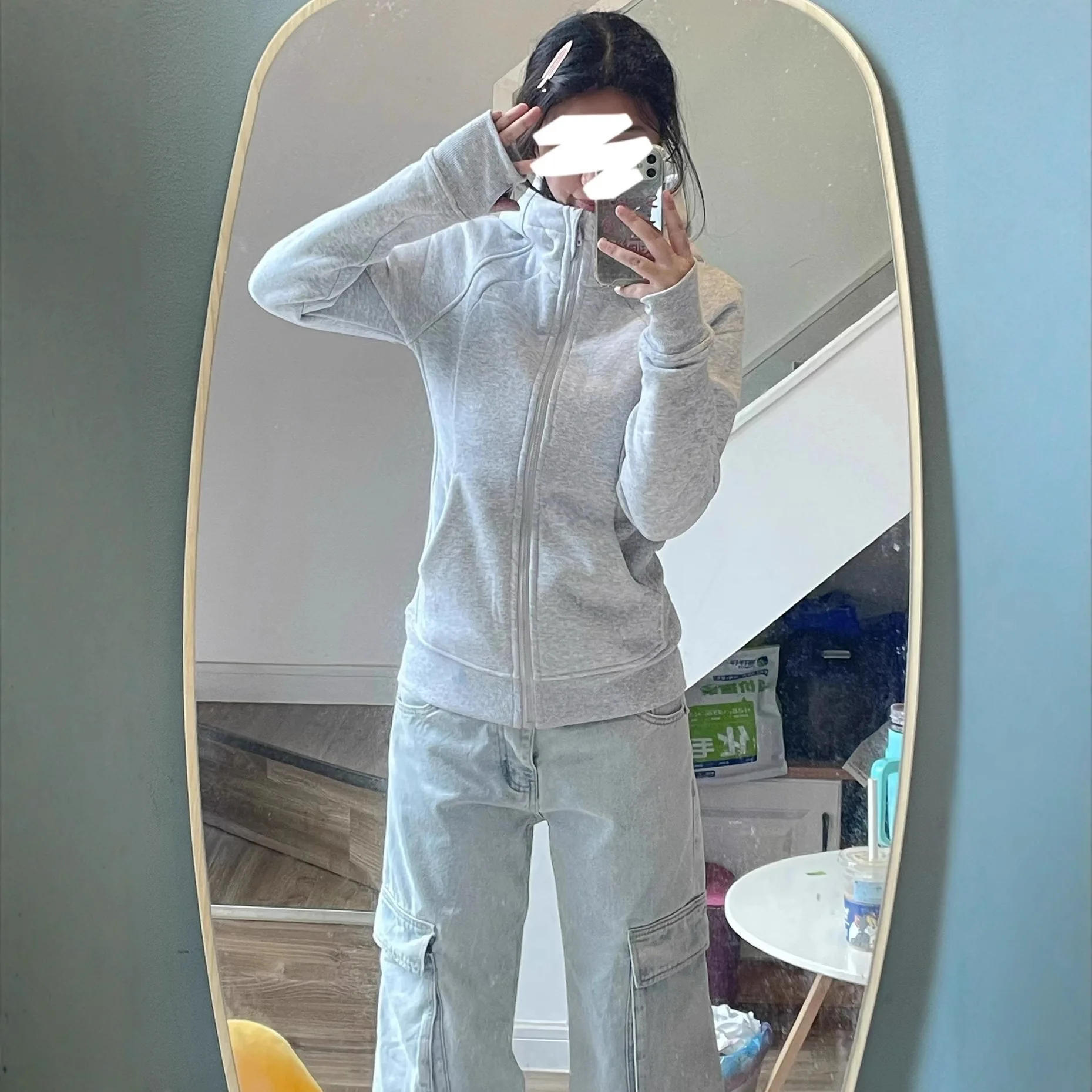 

Women's Slim Fit Hoodie Jaet Korean Sle Early Autumn New Arrival Waist Cinched Open Cardigan Top Organic Cotton Made