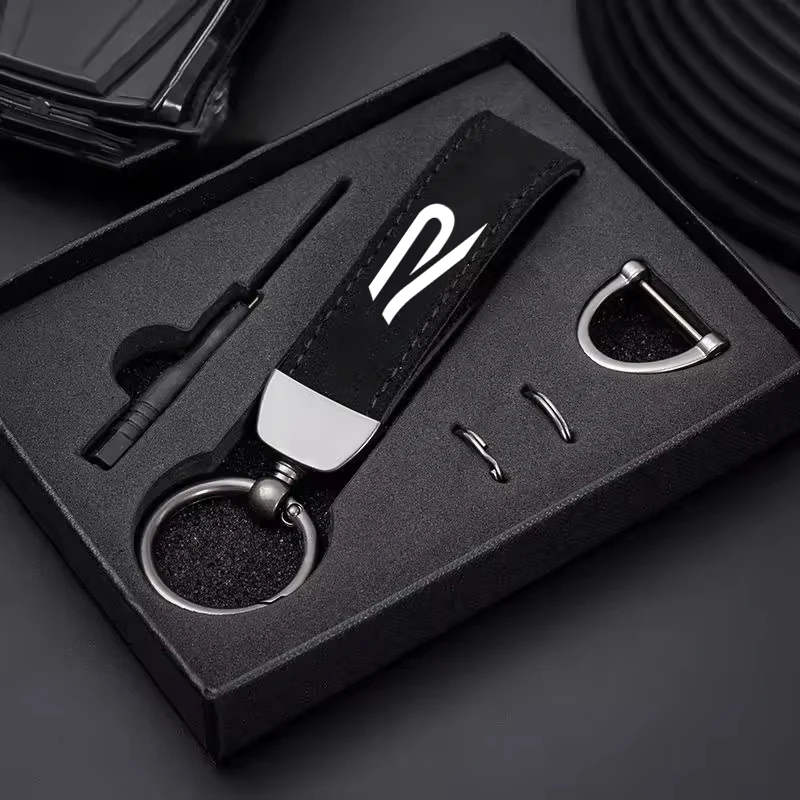 Suede Car Key Ring Holder Buckle For Volkswagen VW New Rline Golf Jetta 4 5 6 7 Passat B5 B7 B8 CC Polo 6R 6C 6N1 6N2 Accessory