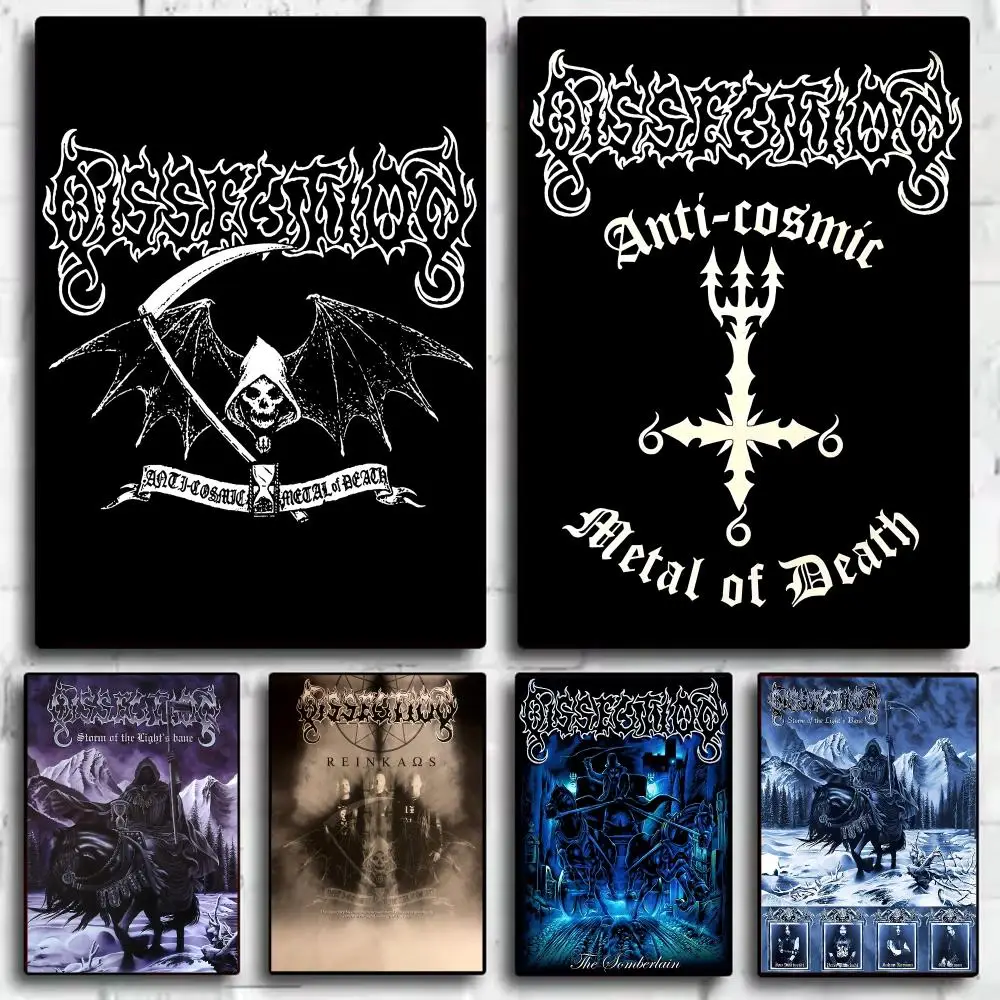 Metal Band Album D-Dissection Poster Decorative Wall Art Sticker Mural Print for Bedroom Living Room Hallway Home Decor Gift