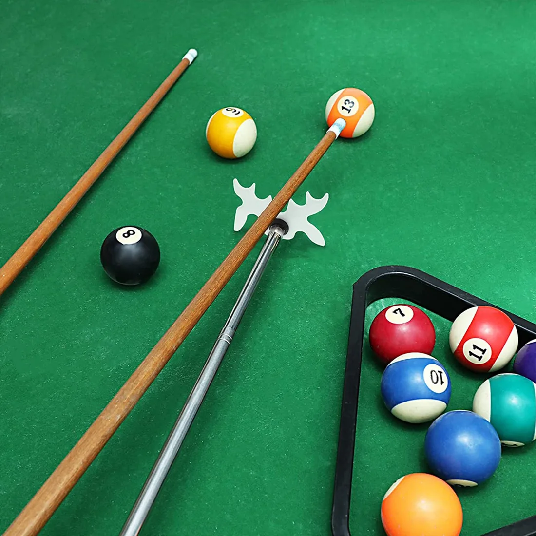 

【New User-Coupon!】Retractable Billiard Cue Stick Bridge With Bridge Head, Billiard Pool Cue Accessory For Pool Table,Bridge Head