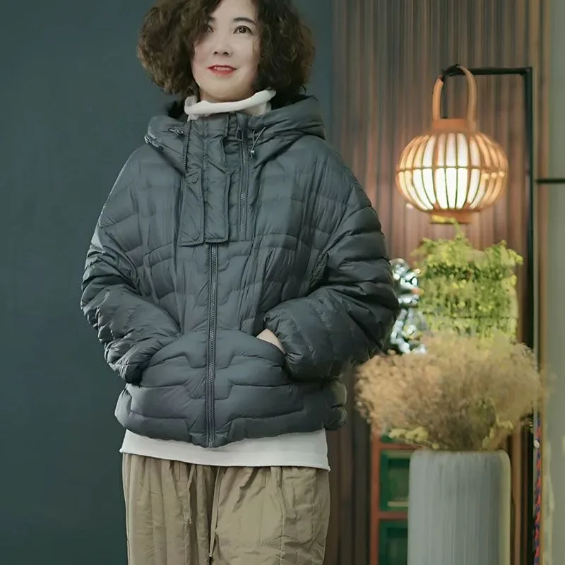 Große Größe Lose Daunen Baumwolle Winter frauen Kleidung Neue Mode Mit Kapuze Ente Baumwolle Warme Brot Jacke Mode Mildheit 2025