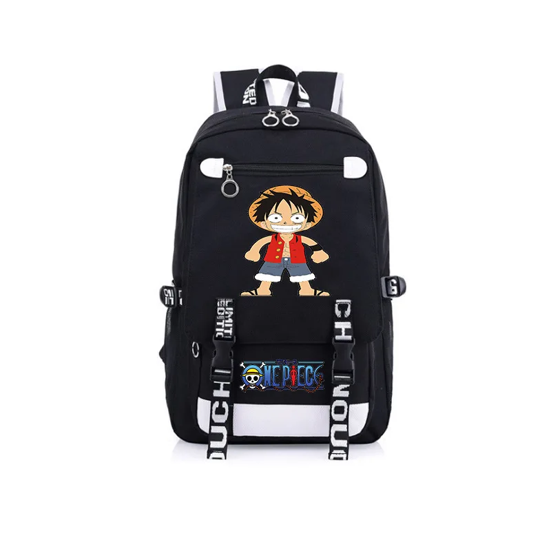 

One Piece New Luffy Student Schoolbag Shoulder Pad Stain-Resistant Cute Waterproof Leisure Lightweight Double-Shoulder Backpack