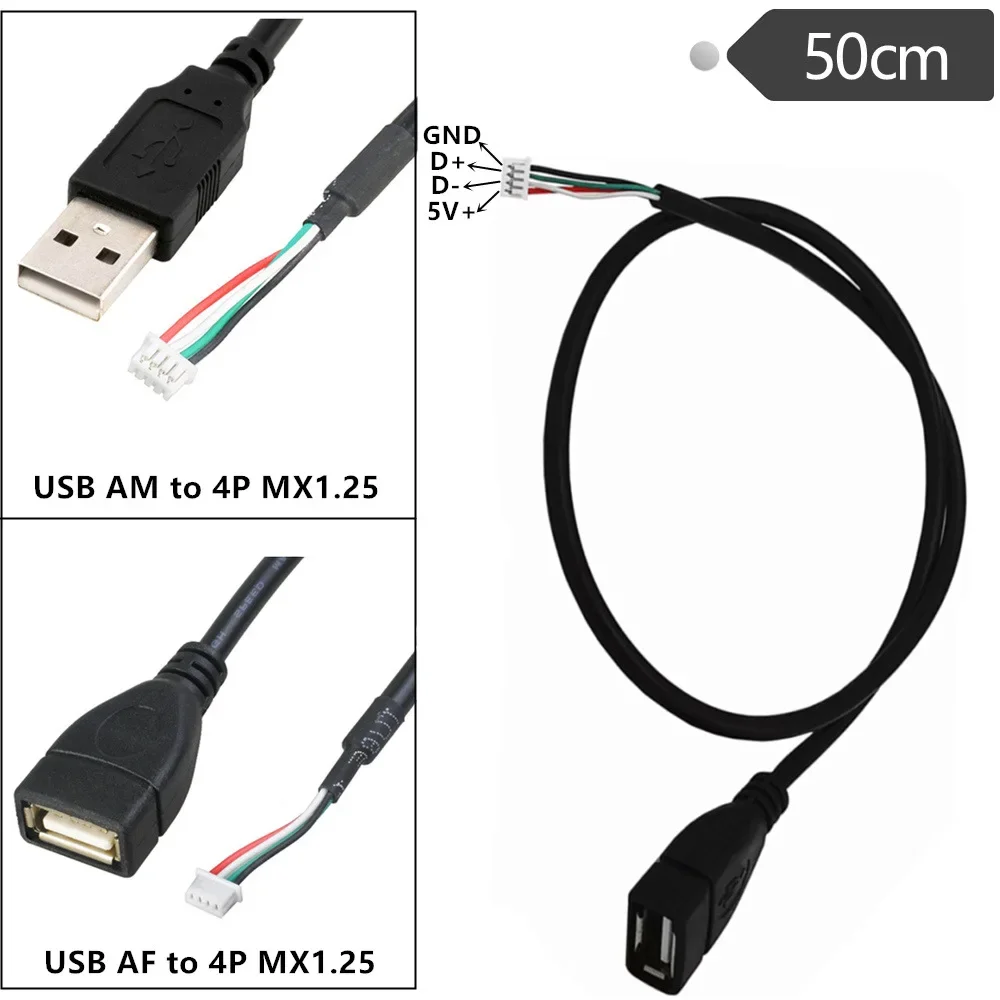 USB Male/Female to 4P MX1.25 Development Board Debugging  Serial Port Communication Cable USB pin Cable Communication cable