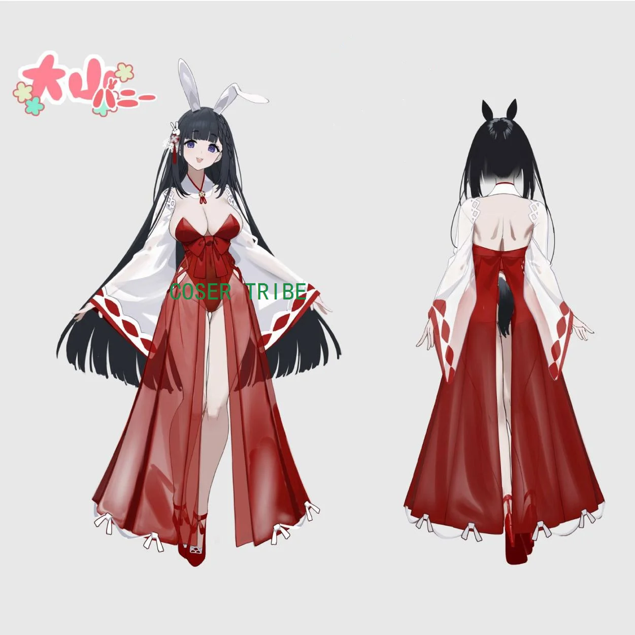 COSER TRIBE Azur Lane Daisen Bunny Girl Cosplay Costume Cos Game Anime Party Uniform Hallowen Play Role Clothes Clothing