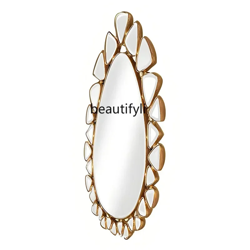 

CC Wall-mounted vanity mirror Washing wall bathroom vanity mirror Iron art decorative bathroom hanging table