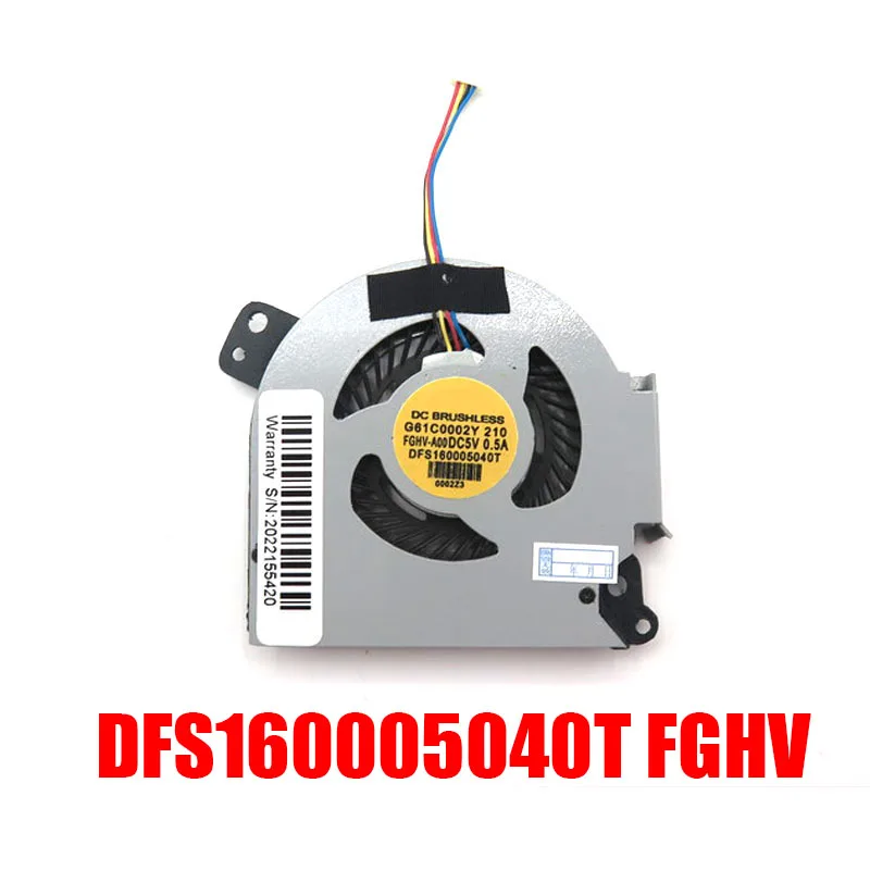 

Laptop CPU Fan DFS160005040T FGHV FGHV-A00 G61C0002Y 210 G61C0002Y210 DC5V 0.5A New